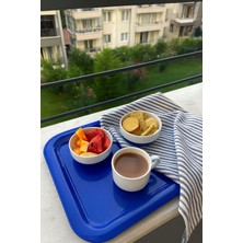 Renkli Kırılmaz Plastik Kare Düz Kahve & Çay & Tatlı Sunum Tepsisi