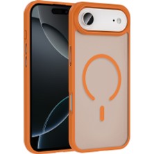 Sionel iPhone 17 Air Kılıf M-Safe Şarj Özellikli Mat Arka Yüzey Snel Sio Kapak - Turuncu