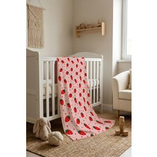 Dolce Mariee Çilek Desenli Soft Touch Termal Bebek Battaniyesi CBT0008