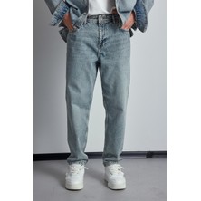 Abluka Online Erkek Baggy Fit Jean Açık Mavi