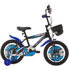 Bisan Flash Çocuk Bisikleti 26 cm V Fren 16 Jant Vitessiz Mat Siyah Mavi