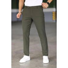 Eynel  Erkek Okul Grisi Italyan Kesim Likralı Kumaş Pantolon Dar Kesim Boru Paça Spor Tarzı Klasik Pantalon