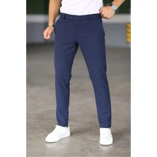 Eynel  Erkek Okul Grisi Italyan Kesim Likralı Kumaş Pantolon Dar Kesim Boru Paça Spor Tarzı Klasik Pantalon