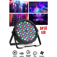 Dempower 54’lü LED Renkli Müzik Sensörlü Par Işığı