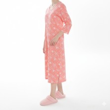 Asn Concept Kadın Pembe Çiçek Desenli Elbise (Büyük Beden Seçeneğiyle)