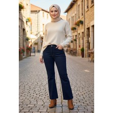 Lale Butik Ispanyol Paça Kot Pantolon 2663 Koyu Lacivert