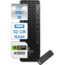 Hp Z2 Sff G1I Intel Core Ultra 7 265 5.3 Ghz 32GB 1tb SSD 8GB/RTXA1000 Windows 11 Home 400W Iş Istasyonu B76SHETH10 + Zettausb