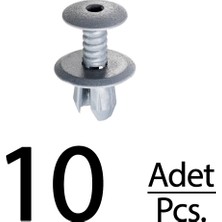 Alpha Auto Part Vw Beetle Bora Caddy Polo Jetta Passat T4 T5 T6 Için Döşeme Klips Koyu Gri - 10 Adet