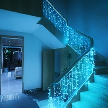 Newnet 20 Metre Saçaklı LED Işık 8 Animasyonlu ' Birbirine Eklenebilir ' ( Dubleks ve Villa Merdiven Ledi )