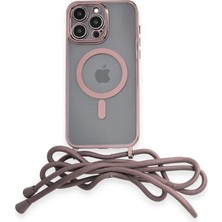 Eco Port Iphone 14 Pro Kılıf Divo Lazer Askılı Magsafe Kapak - Pembe