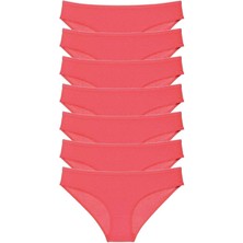 7 Adet Süper Eko Set Likralı Kadın Slip Külot Fuşya