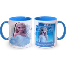 Define Moyas Frozen Karlar Ülkesi Elsa Porselen Kupa Bardak – Çift Taraflı Baskı