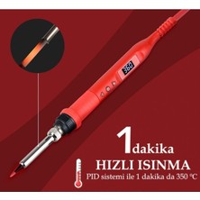 Ceta Tussle Jcd 908U 80 Watt Dijital Göstergeli Ayarlı Kalem Havya Anında Isınma 80W