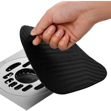 Leaf Shop Koku ve Böcek Önleyici Gider Kapağı | Silikon Drenaj Tıkacı, Gider Koruyucu Tıpa | Banyo, Mutfak, Balkon, Lavabo Için Uyumlu Su Sızdırmaz Gider Tıkacı 15 * 15 cm Siyah