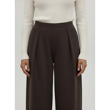 Miostil Pileli Bol  Pantolon-Kahve