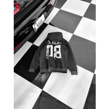 Abluka Online Erkek Oversize Kapüşonlu Baskılı Hoodie Siyah