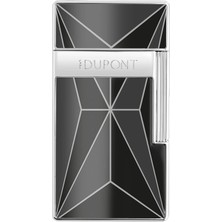S.t. Dupont Biggy Fire x Siyah-Krom Puro Çakmağı 25077
