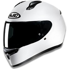 Hjc C10 Beyaz Kapalı Motosiklet Kaskı - White Xxxs