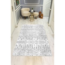 Dolce Mariee Etnik Desenli Dijital Baskı Kaymaz Taban Halı H0838