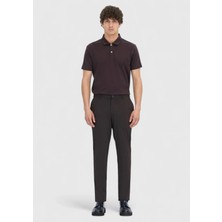 Ramsey Kahverengi Düz Örme Jogging Fit Casual Pantolon