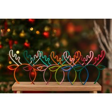 Asya Design Renkli Geyik Boynuzu Yılbaşı Tacı – 3D Baskı Özel Tasarım (Karışık Renk Seçenekleri)