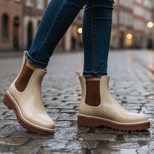 Ispartalılar 300-50  Ortopedik Taban Lastikli Günlük Kadın Bot Plastik Bot Su Geçirmez Kadın Bot