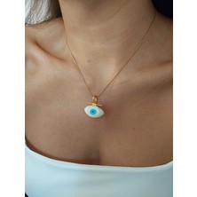 Kadın Gold Mineli Göz Kolye