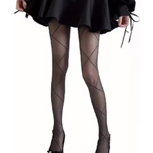 TrendyChic Simli Siyah Külotlu Çorap