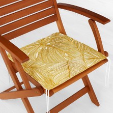 Güzel Mağaza 2 Adet Yaprak Desen , Dijital Baskı , Çift Taraflı , Süngerli Fermuarlı Sandalye Minderi Mutfak Bahçe Yemek Masası