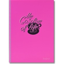 Sim Enjoy A4 96 Yaprak Plastik Kapak Spiralli Defter Düz