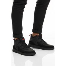 Walkway Siyah Hafif Esnek Bağcıklı Erkek Spor Ayakkabı Ferra 2808 M