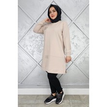 Pys Giyim Kadın Taş Yapıştırmalı Tesettür Tunik