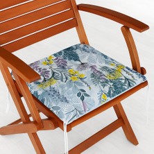 Güzel Mağaza 2 Adet Bitki Desen , Dijital Baskı , Çift Taraflı , Süngerli Fermuarlı Sandalye Minderi Mutfak Bahçe Yemek Masası