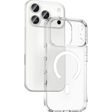 Tredonim iPhone 17 Pro Kılıf M-Safe Şarj Özellikli Kamera Korumalı Tdom Kripto Kapak - Şeffaf