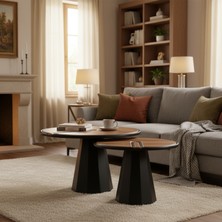 Eymense Lina Ikili Orta Sehpa Seti Ceviz