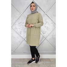 Pys Giyim Kadın Taş Yapıştırmalı Tesettür Tunik