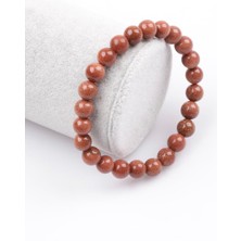 Taşmir Kahverengi Yıldız Taşı Bileklik 8 mm Yuvarlak Kesim