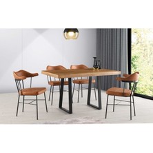 VRL Mobilya Natura Bold 135 Mutfak Masası Lima Sandalye Takımı