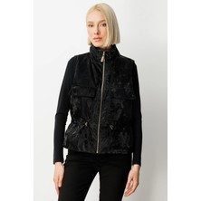 On Triko Dik Yaka Beli Lastikli Yelek 60998