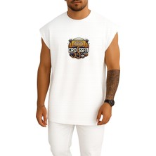 Bahriyeli Collection Oversize Crossfit Göğüs Baskılı Atlet