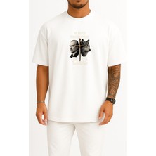 Bahriyeli Collection Oversize Ne Mutlu Türküm Diyene The Türkfather Göğüs Baskılı Unisex T-Shirt
