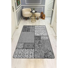 Dolce Mariee Etnik Desenli Dijital Baskı Kaymaz Taban Halı H1123