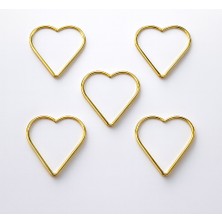 Prestij Boncuk Söz Nişan Düğün Mevlüt Kına Sünnet Nikah Şekeri Süsleme Kalp Metal Gold 8 cm Demir Halka 10 Adet