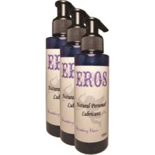 Strawberry Flavor Natural Personal Lubricant 375 ml Çilek Aromalı Kayganlaştırıcı x 3 Adet