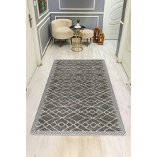 Dolce Mariee  Parlak Parlak Kadife Kumaş Dijital Baskı Etnik Desenli Dot Kaymaz Tabanlı Halı Kumaş Dijital Baskı Dot Kaymaz Tabanlı Mutfak Halısı H0250