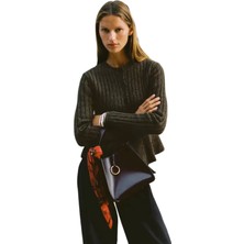 Zara Metal Halkalı Mini Kese Omuz Çantası Bordo Kırmızı