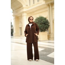 Ns Moda Tesettür Doğa Takım Kahverengi