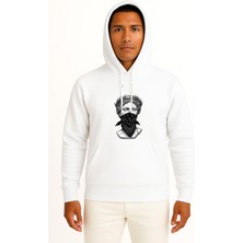Bahriyeli Collection Kapüşonlu Mitolojik Yunan Tanrısı Göğüs Baskılı Unisex Sweatshirt