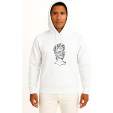 Bahriyeli Collection Kapüşonlu Antik Yunan Tanrısı Yunan Mitoloji Göğüs Baskılı Unisex Sweatshirt