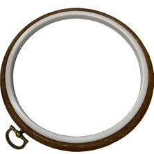 Elegantshop Ahşap Görünümlü Yuvarlak Askılı Plastik Kasnak